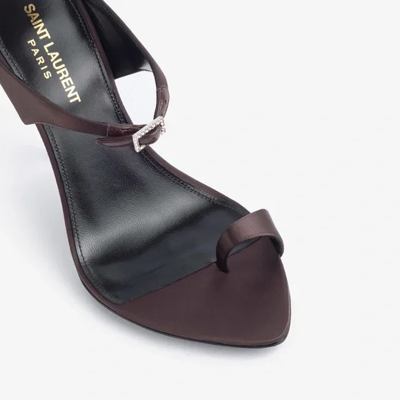 SAINT LAURENT Dive 110 Satin Mules – Size 37 – Brand New, Full Set - Picture 3 of 16